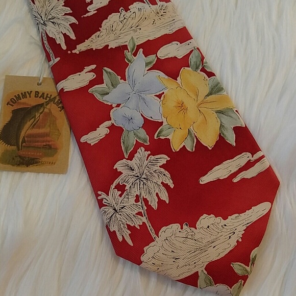 Tommy Bahama Other - NWT Tommy Bahama Tropical Floral Red Tie 58"